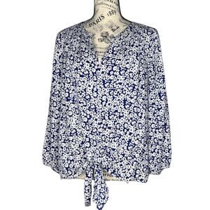 Collective Concepts (L) Naline Pleat Detail Tie Top - Stitch Fix V Neck Blouse